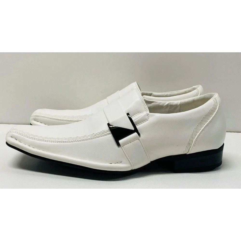 Alberto Fellini Men's‎ White Leather Dress Shoes Made In Italy Size 9 M Italy